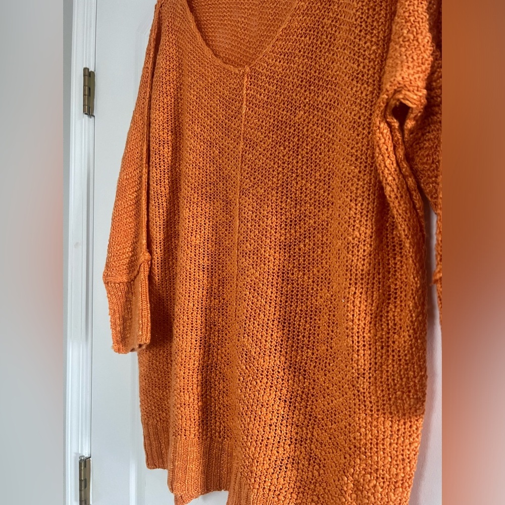 Hyped Unicorn Orange Open Knit Sweater - Picture 2 of 5